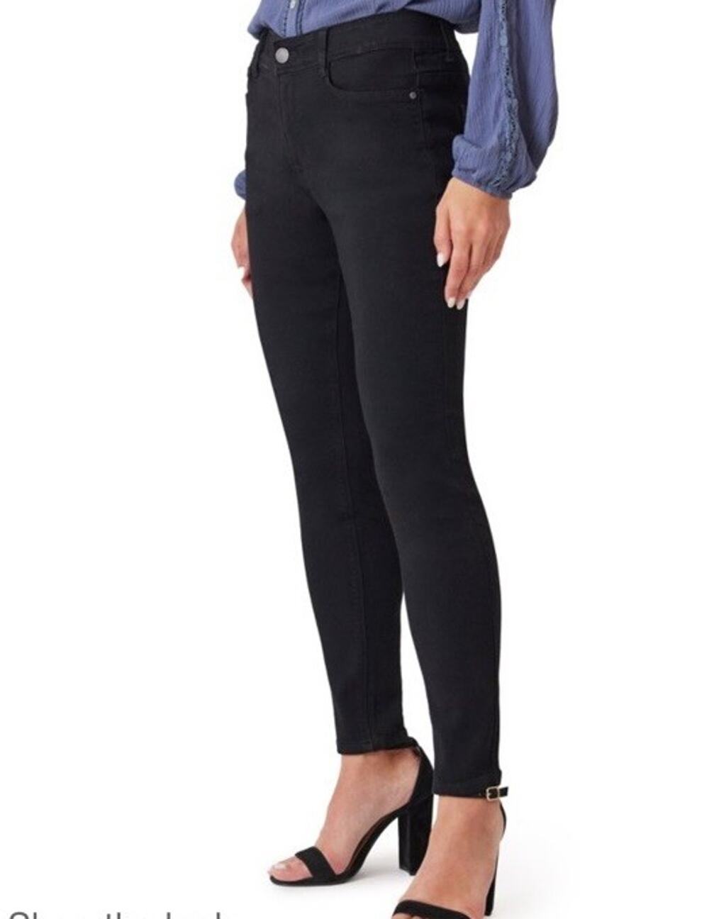 Angels Forever 360 Sculpt Skinny Mid-Rise Jeans Size 10 Black 3511-12